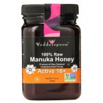 อาหารเสริม royal jelly Wedderspoon Raw Manuka Honey Active 16+, 17.6-Ounce Jar
